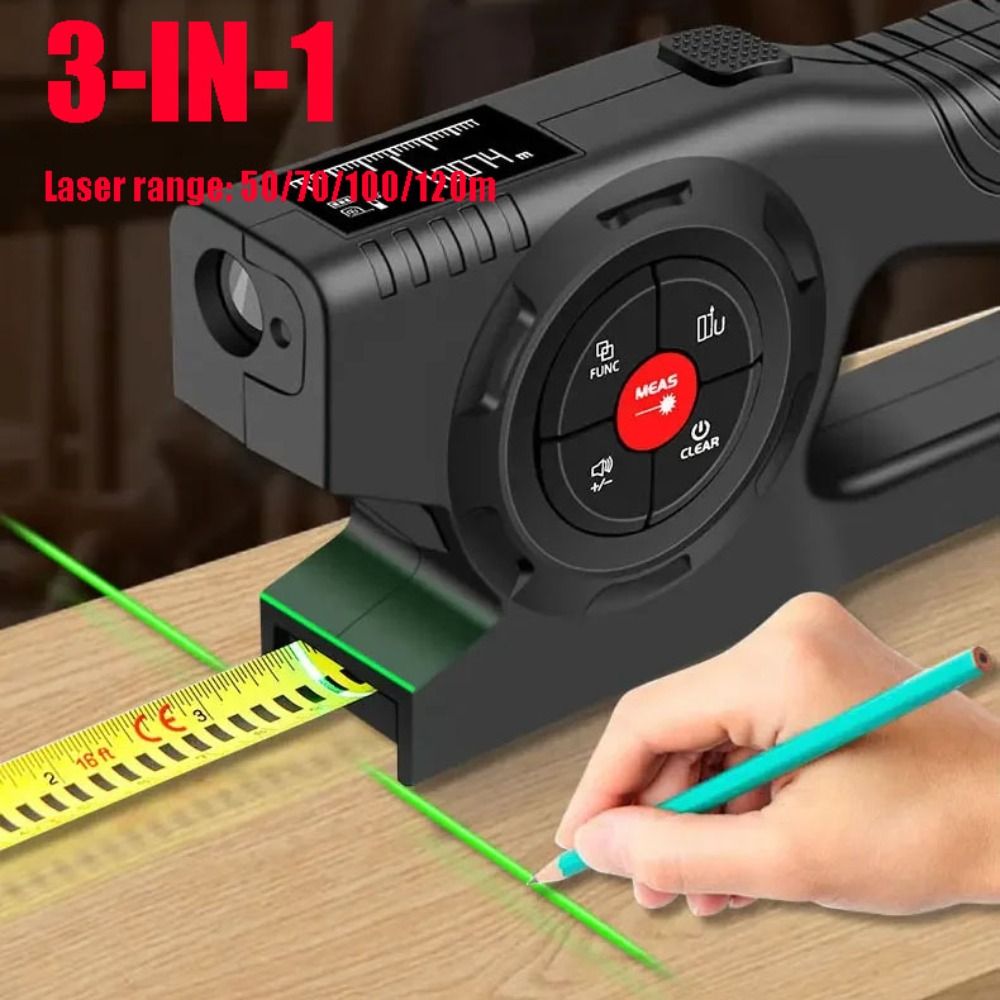 Industrial Laser Cleaner - 3-in-1 레이저 줄자, 접이식 충전식 디지털