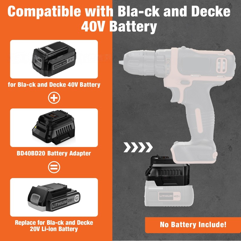 Black+Decker Tool Cordless - 블랙앤데커 36V 40V 배터리를 블랙앤데커 20V