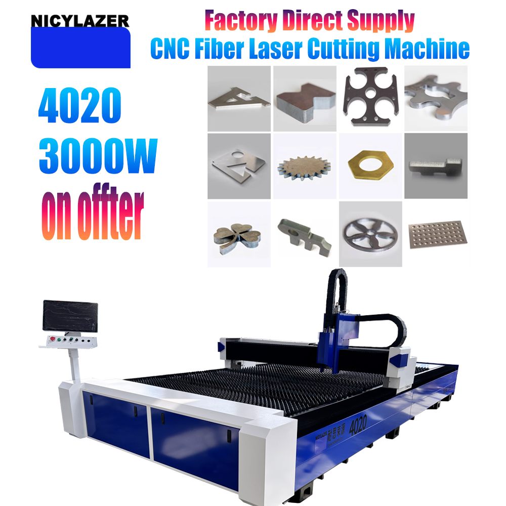 Industrial Laser Metal Cutter - NICYLAZER CNC 3000W 4020 파이버 레이저