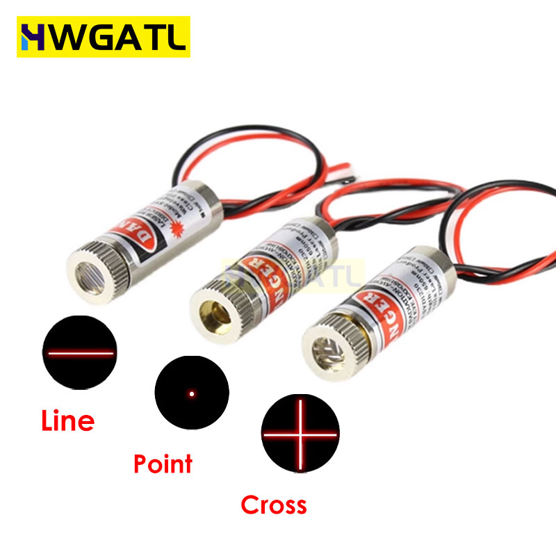 Industrial Laser Diode - 650nm 5mW 레드 포인트/라인/크로스 레이저 모듈