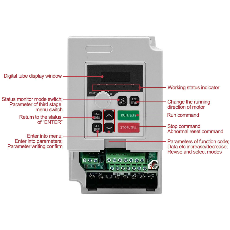Cnc Spindle Motor - 1.5kw 110v/220v/380vac 인버터 2hp VFD 가변