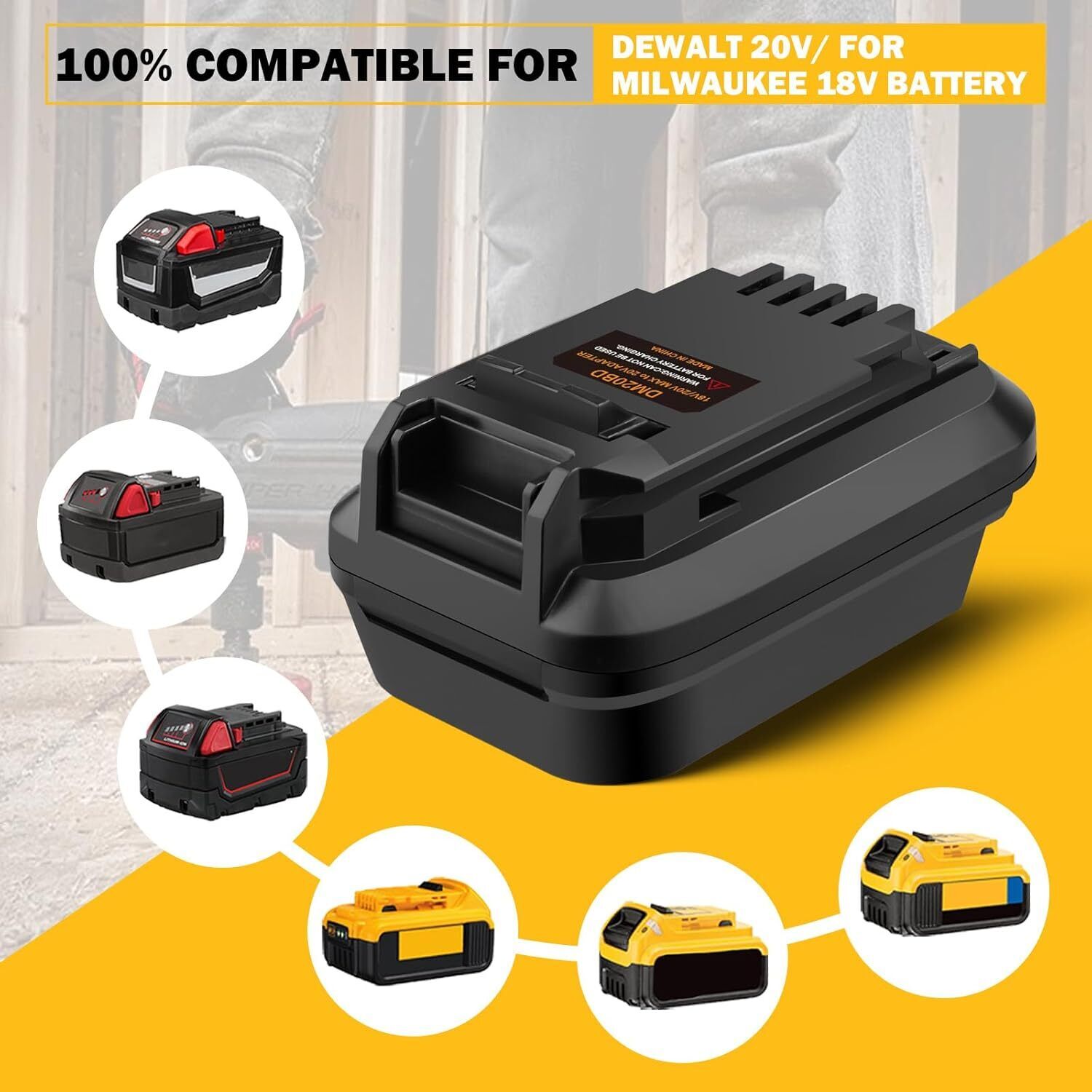 밀워키 18V 리튬 이온 배터리용 DeWalt 20V용 - Black+Decker Tool Cordless 리뷰 및 가격