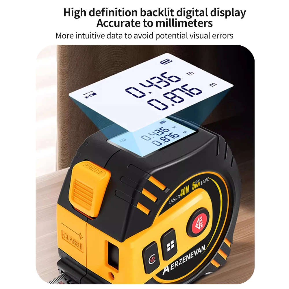 80m 레이저 줄자 측정기 레이저 거리 측정기 스틸 줄 - Industrial Laser Rangefinder 리뷰 및 가격