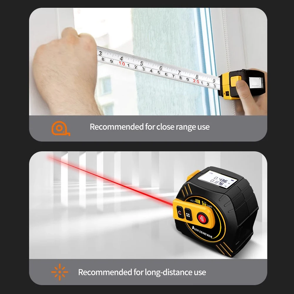 80m 레이저 줄자 측정기 레이저 거리 측정기 스틸 줄 - Industrial Laser Rangefinder 리뷰 및 가격