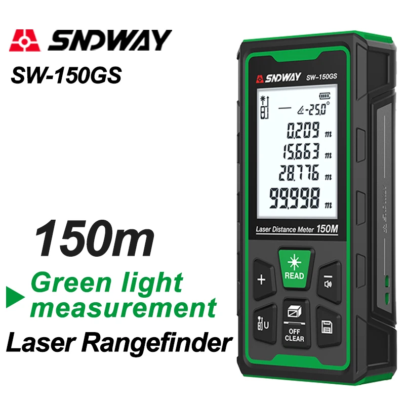 녹색 레이저 거리 측정기 디지털 거리 측정기 150m  - Industrial Laser Rangefinder 리뷰 및 가격