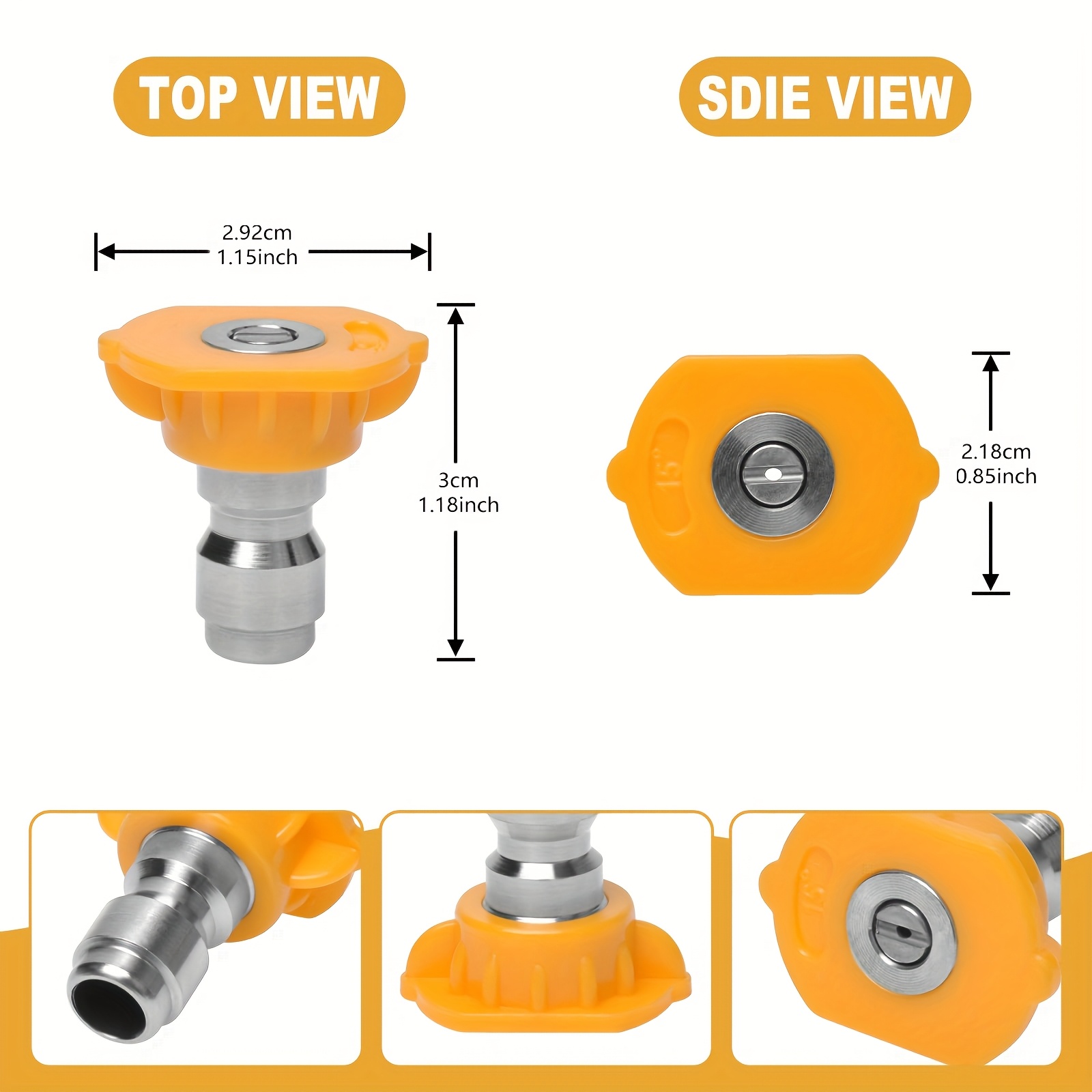 6개입 스테인리스 스틸 고압 세척기 스프레이 노즐, 1 - Laser Nozzle Ceramic 리뷰 및 가격