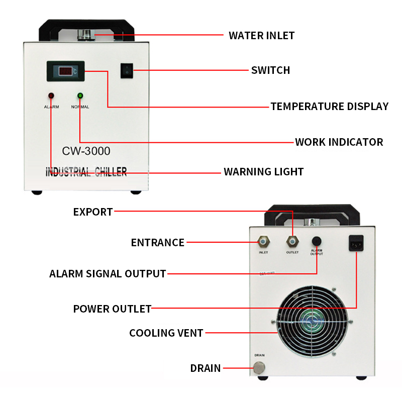CW-3000AG 9L 레이저 조각 기계 냉각기 열분해 - Laser Chiller Water Cooler 리뷰 및 가격