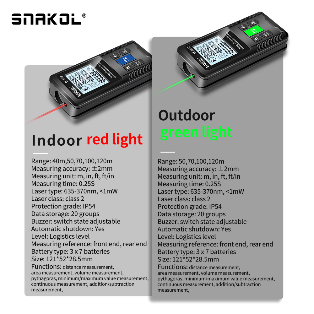 Snakol 레이저 거리 측정기 40m 50m 70m  - Industrial Laser Rangefinder 리뷰 및 가격