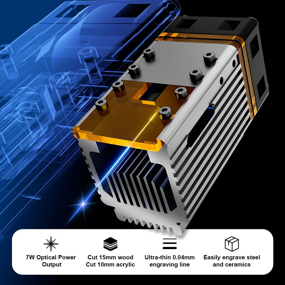 NEJE 7W 다이오드 레이저 조각기 절단 모듈 키트  - Industrial Laser Diode 리뷰 및 가격