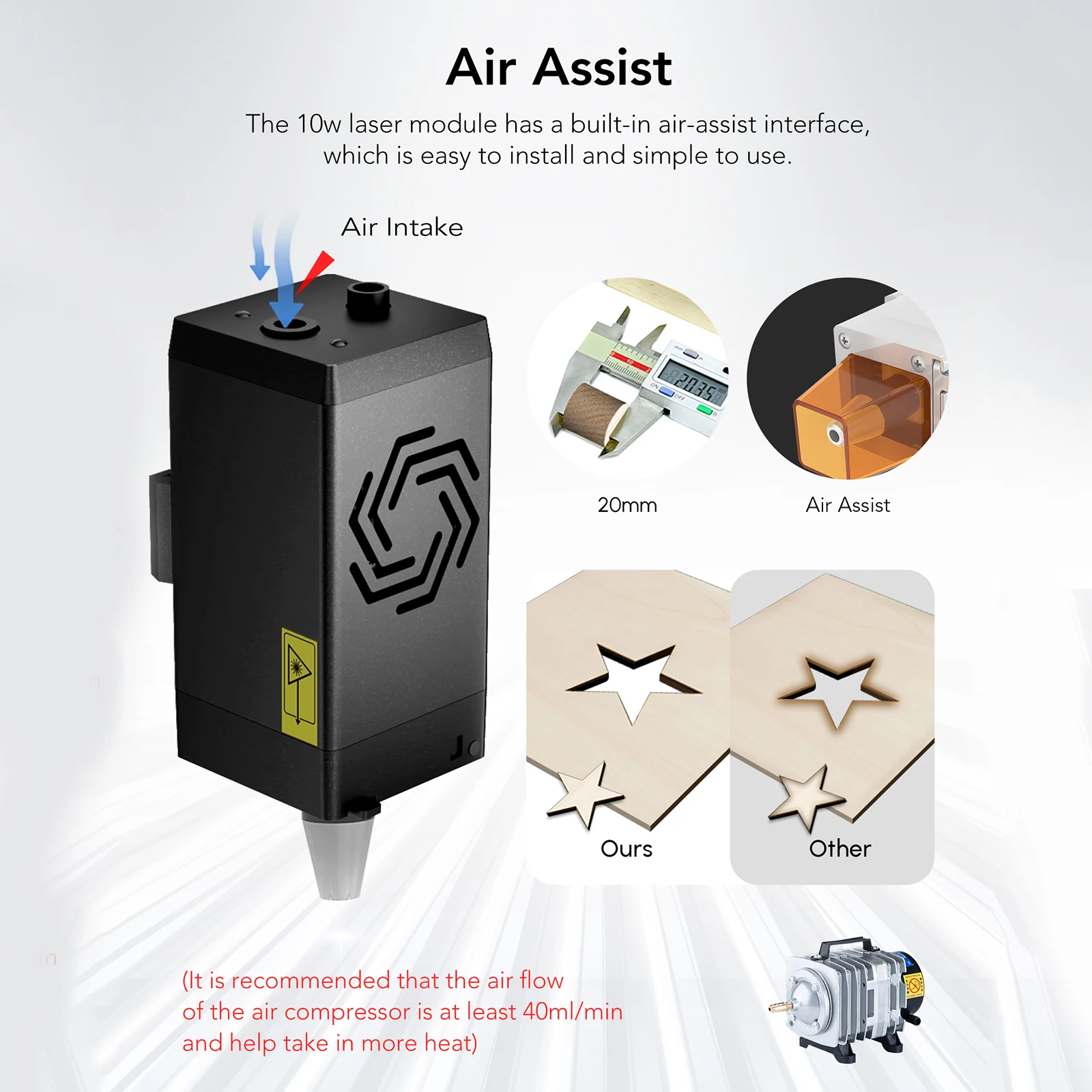 ORTUR LU2-10A 10W 고정밀 레이저 모듈 O - Laser Engraving Software 리뷰 및 가격